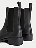 Leather Chelsea Chisel Toe Boots