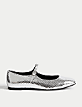 Metallic Flat Ballet Pumps