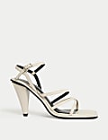 Leather Kitten Heel Sandals