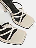 Leather Kitten Heel Sandals