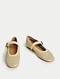 Flache Lederballerinas