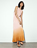 Back Detail Ombre Slip Dress
