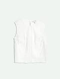 Top sans manches en tulle 100&nbsp;% coton