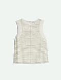 Sleeveless Beaded Tank Top