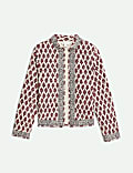 Pure Cotton Printed Quilted Jacket