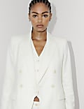 Double-breasted blazer van een wolmix