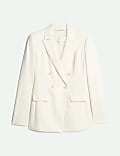 Double-breasted blazer van een wolmix
