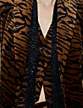 Velvet Animal-Print Jacket
