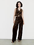 Velvet Animal-Print Waistcoat