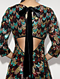 Bow Detail Sequin Mini Dress