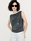 Studded Jersey Top