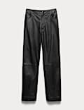 Leather High Waisted Trousers