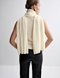 Pure Cashmere Scarf Neck Knitted Top
