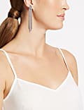 Pendientes largos con cristales 