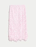 Embellished Cutwork Midaxi Column Skirt