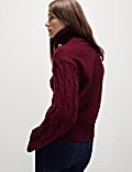 Cable Knit Roll Neck Jumper