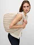 Cotton Rich Striped Knitted Waistcoat