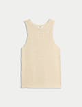 Cotton Rich Crew Neck Knitted Vest