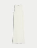 Textured Openstitch Midi Knitted Dress