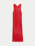 Textured Openstitch Midi Knitted Dress