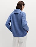 Ribbed Collared Jumper With Wool