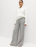 Wide Leg Knitted Trousers