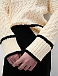 Cable Knit Tipped Detail Relaxed Jumper