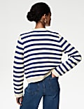 Cotton Rich Striped Cardigan