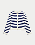 Cotton Rich Striped Cardigan