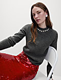 Embellished Crew Neck Jumper