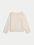 Slash Neck Relaxed Jumper with Alpaca