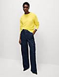 Textured Relaxed Jumper with Alpaca