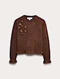 Gem Embellished Jumper with Wool