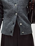 Crew Neck Button Front Cardigan