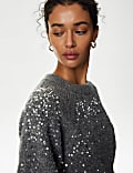 Sequin Crew Neck Jumper