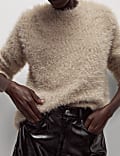 Textured Crew Neck Jumper