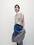 Fairisle Knitted Vest With Merino Wool