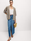 Textured Edge to Edge Longline Cardigan