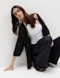 Textured Edge to Edge Longline Cardigan