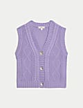 Gilet de costume coupe slim en maille de coton à motif texturé