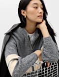 Striped Relaxed Knitted Jacket