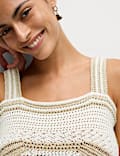 Cotton Rich Metallic Knitted Vest