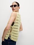 Cotton Rich Textured Slim Fit Vest