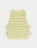 Cotton Rich Textured Slim Fit Vest