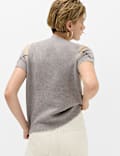 Argyle Crew Neck Slim Fit Knitted Top With Wool