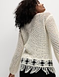 Cotton Rich Textured Fitted Jumper
