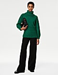 Recycled Blend Textured Roll Neck Jumper