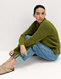 Crew Neck Relaxed Jumper with Wool