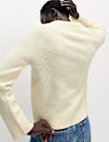 Boucle Embellished Jumper With Wool