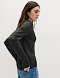 Collared Slim Fit Cardigan with Wool